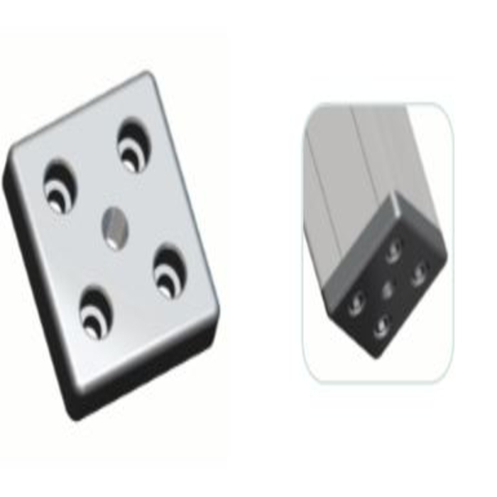 Frakt och basplatta aluminium 60x60  I-Typ plats 6 [M8]