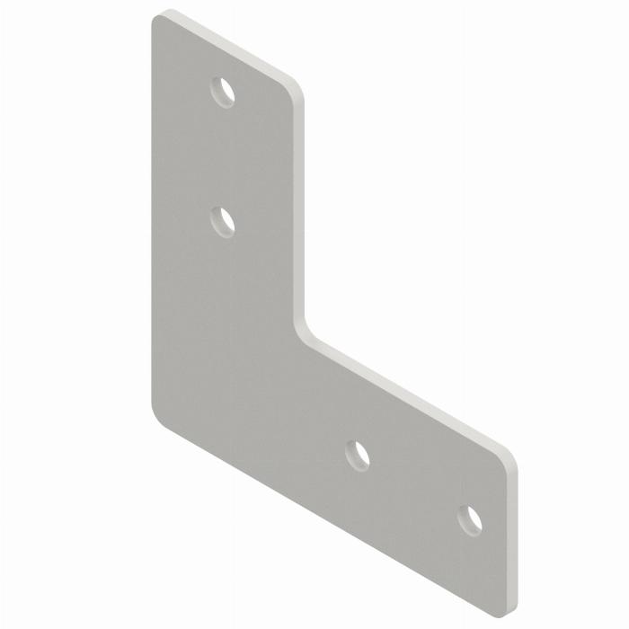 L kopplingsplatta 38x95x3, laserskuren ROSTFRITT STÅL