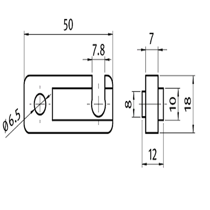 Suitable to mount track rollers on aluminum profiles.