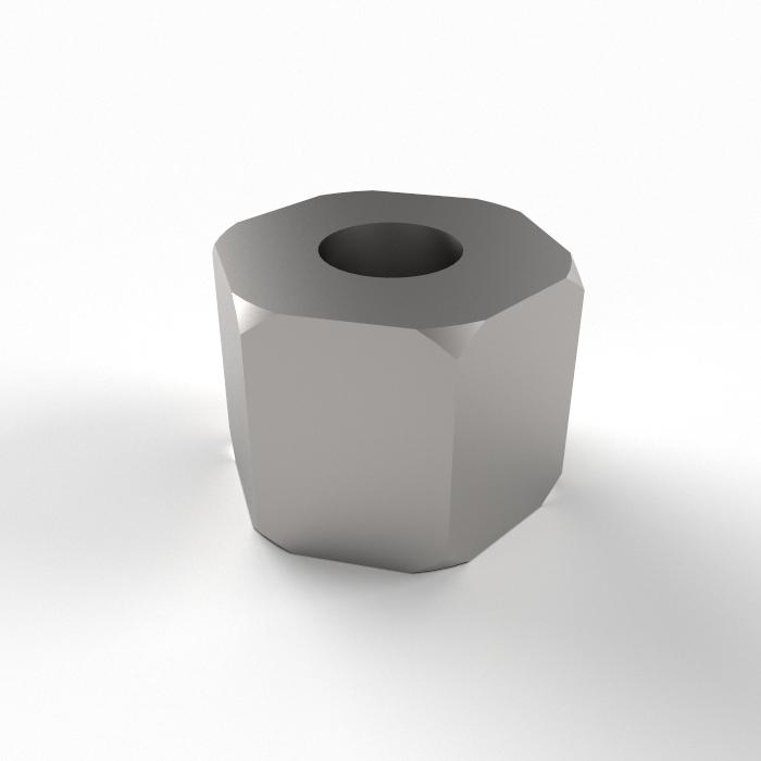 Trapezoidal nut ESKM TR8x1,5 right hexagonal steel