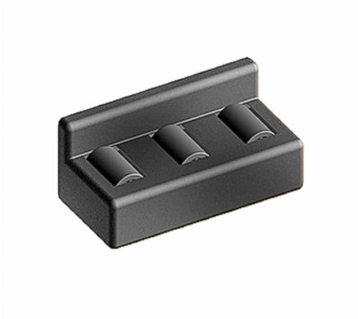 Roller element with guiding, mounting with screw and nut