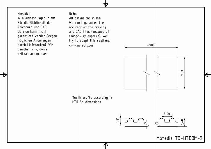 Ändlöst tandade band 3M 9mm