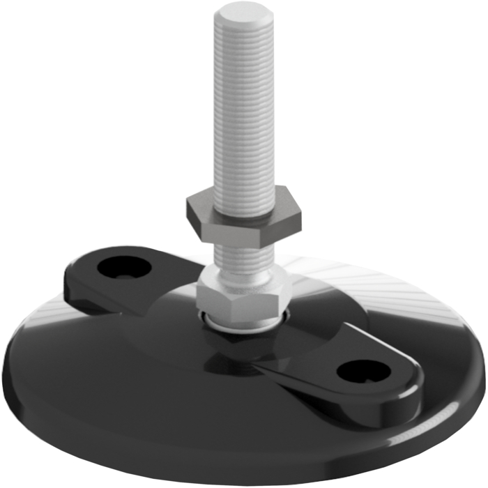 We offer these heavy duty adjustable feet D80 M12 L50 WH with Nylon plastic base