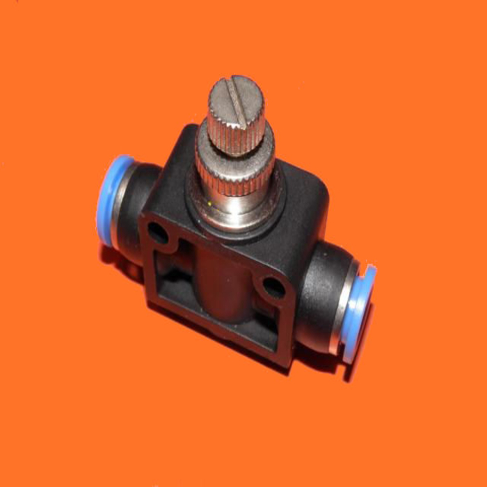 Check-choke valve, push-in fitting 8mm in colour black